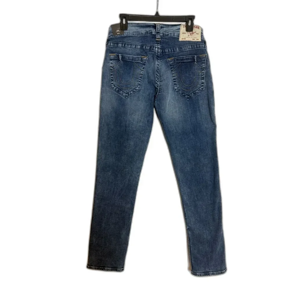 NWT True Religion Geno Relaxed Slim Fit Jeans Men's Size 31 Medium Ink Blue